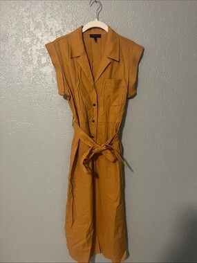 rag & bone Mustard Sleeveless Button-Front Midi Dress